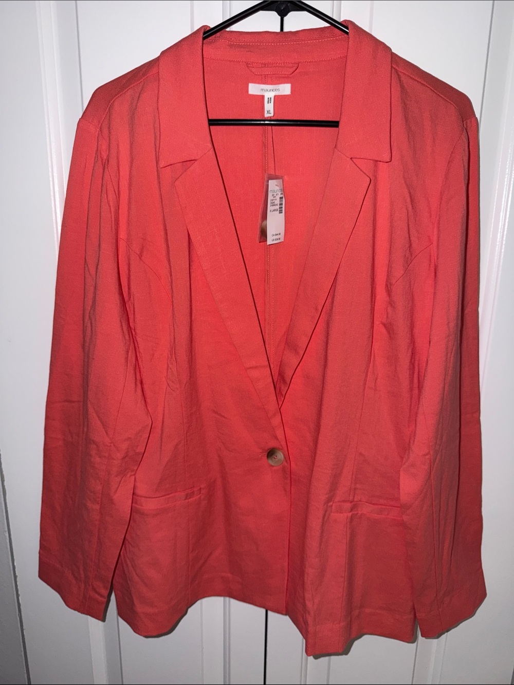 Maurices Open-Front Lightweight Coral Blazer Jacket - Women